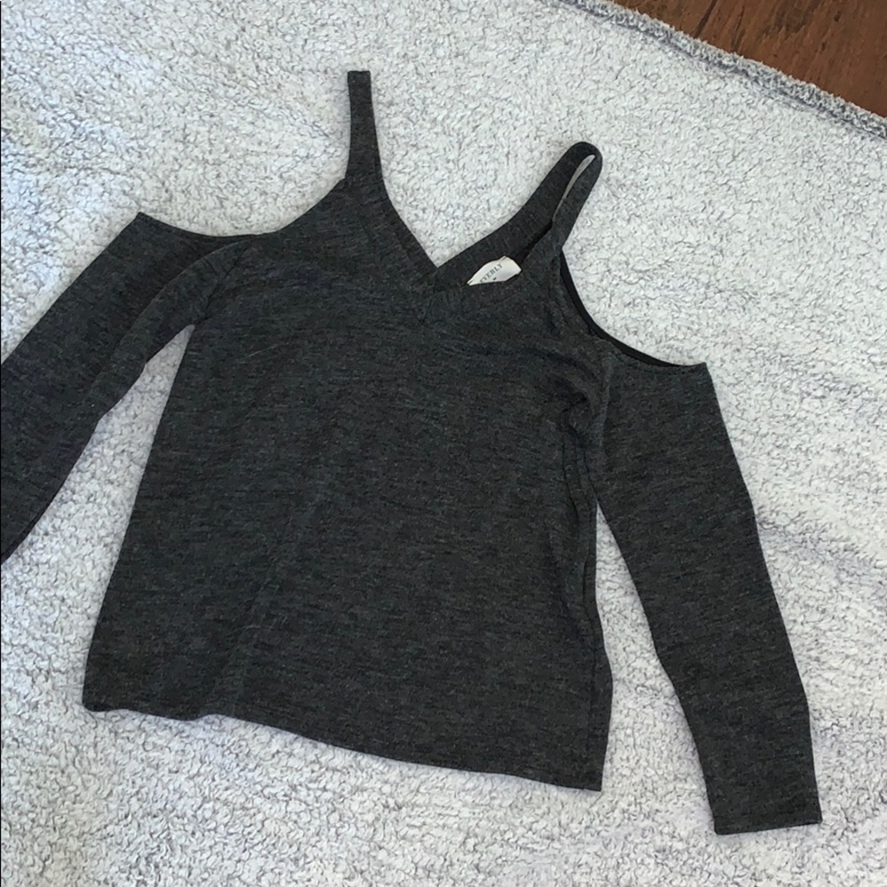 Grey off the shoulder top